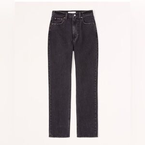 NWT Abercrombie and Fitch Curve Love Ultra High Rise Ankle Straight Jean